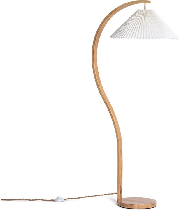 Stehlampe Holz Luanda Weiß