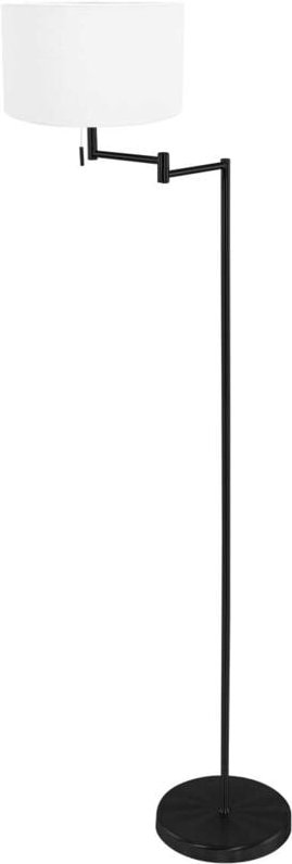 Stehlampe - Bella - schwarz - leinen metall - ø 45cm - - Mexlite