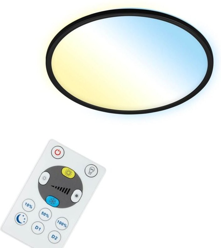 LED Panel dimmbar Smart WiFi Bluetooth CCT 22 W schwarz Kunststoff Briloner