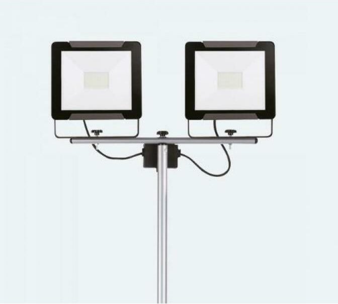 Led-projektor auf stativ 2x50w fÜr baustellen oder fotosatz ip65 natÜrliches licht 4000k 7000lm 63445