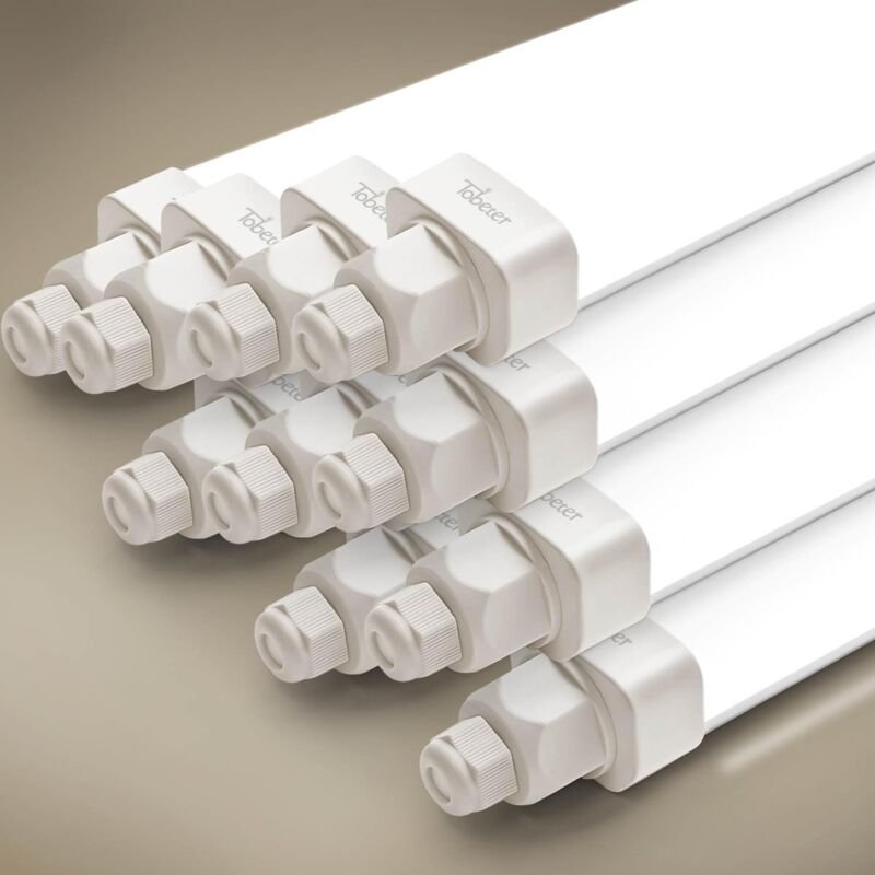 10 Stück Tobeter led Feuchtraumleuchte 60cm, 18W 1800LM led Röhre Feuchtraumlampe im Reihenschaltung, IP65 Wasserfest We...
