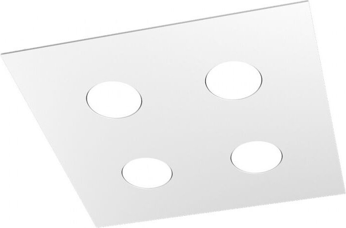 Top-light - Toplight 4-flammige quadratische Deckenleuchte Area mit GX53-Fassung, weiße Struktur, modernes Design 40x40x...