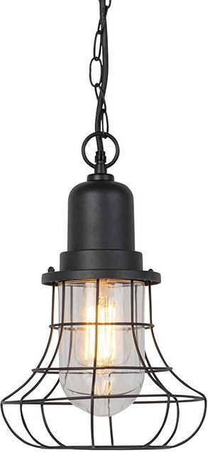 Ländliche Hängelampe im Freien schwarz - Moreno