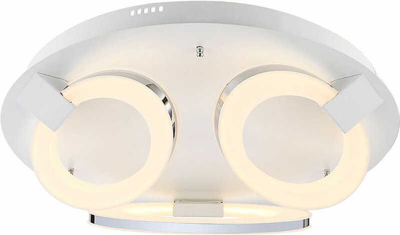 Deckenleuchte Modern Design Deckenstrahler Ringe Deckenlampe oval, 3x led 18,2 Watt 1420 Lumen warmweiß, 57cm