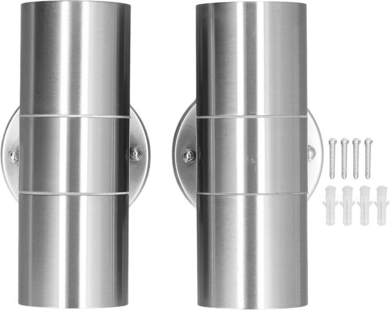 Stück GU10 Edelstahl-Wandleuchten für den Außenbereich, wasserdicht, LED-Zylinder-Wandleuchte für den Außenbereich, geei...