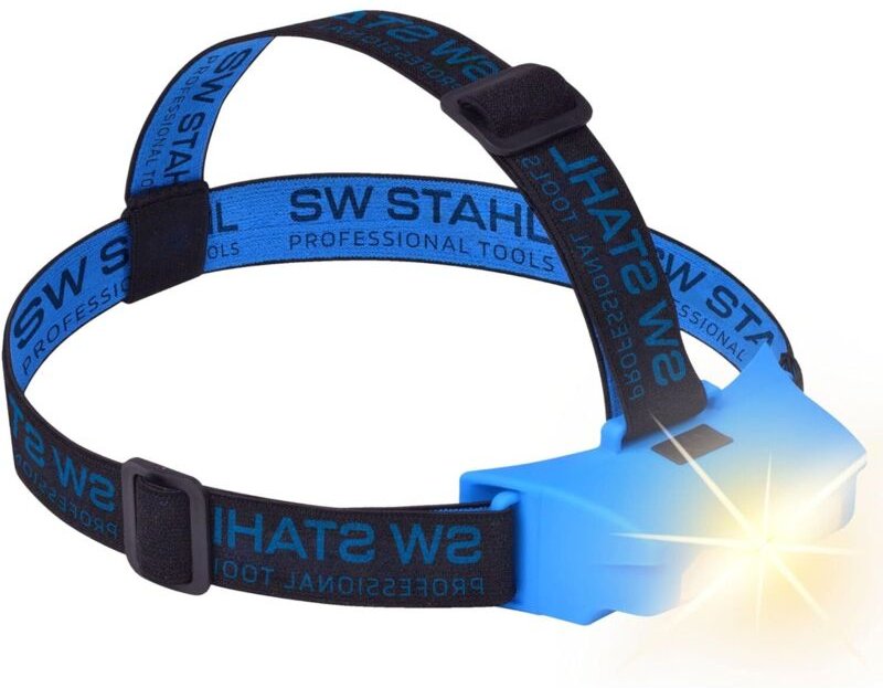 Thumbnail - SW-Stahl S9716 LED Akku-Stirnleuchte, 2W COB I wiederaufladbare Stirnlampe mit USB Ladekabel und Adapter I Kopflampe LED...