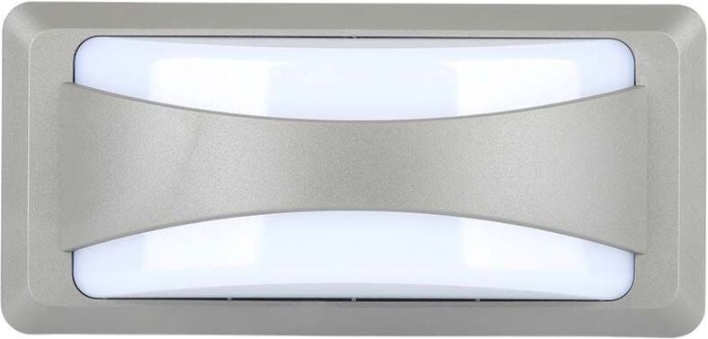 V-tac - LED-Wandleuchte Softlight Bulkhead IP65 Wasserdicht Grau 12W 1160 Lumen 4000K