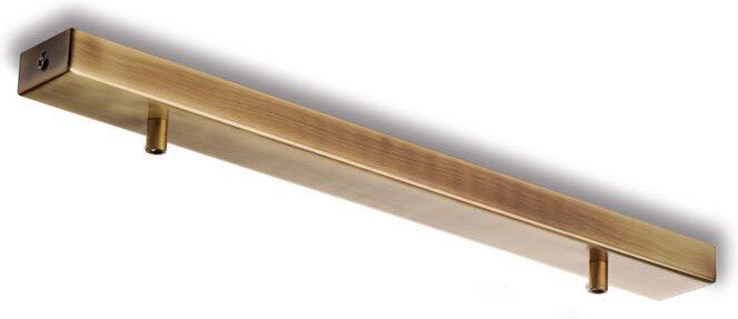 Thumbnail - Bonetti Illumina - Schiene - Rechteckige Mehrkabelrosette aus bronziertem Eisen, 2 Löcher - L.50 x 5 - BL291-BIN2-DM50-B...