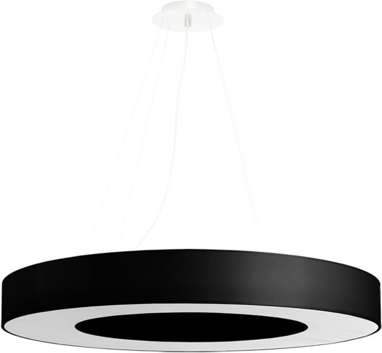 Cylindrical Pendant Light Black 70cm E27 Zylindrische Pendelleuchte Schwarz 70cm E27