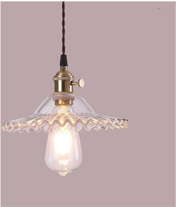 E27 Lampada a sospensione in vetro vintage industriale Lampada a sospensione retrò Lampada a sospensione in vetro retrò ...