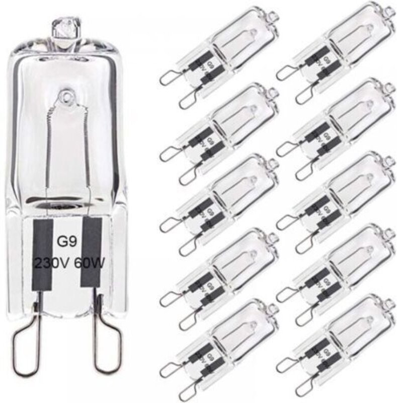 G9 Halogenlampe 60W Warmweiß 2800K 680LM 230V Dimmbare Halogen Kapsel Lampe Filament 10er Pack