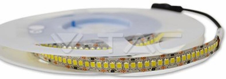 V-tac - Streifen led SMD2835 20W/m 5m 240 LED/m 2000Lm/m 12V Naturweiß IP20 10mm