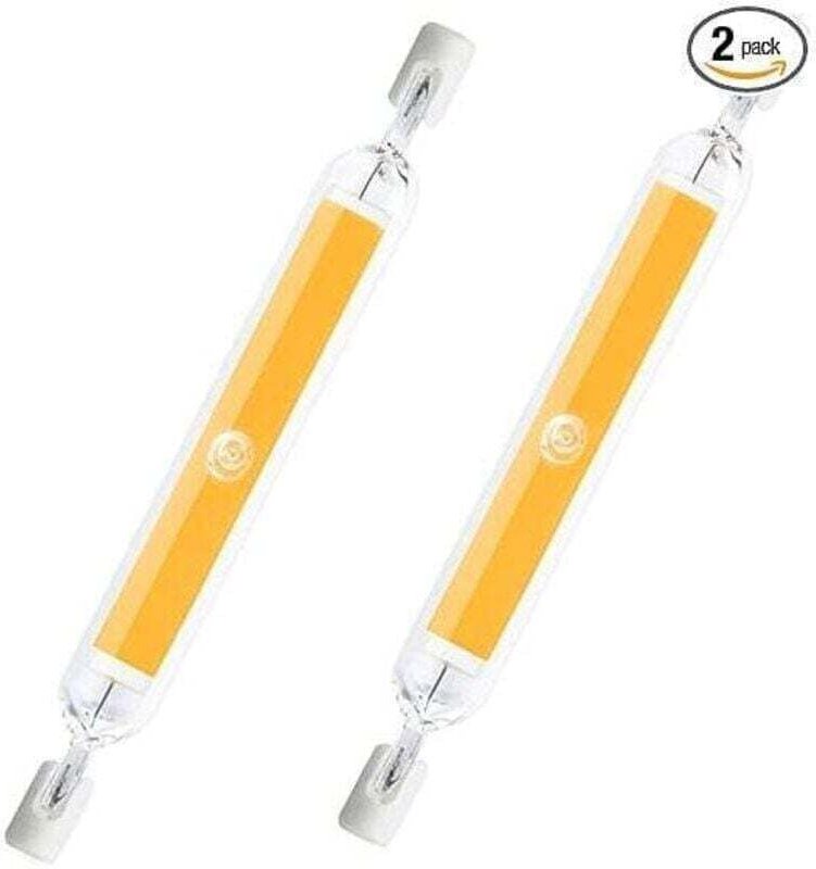 2er-Pack 78 mm 5 W 220 V R7S Hochleistungs-LED-Lampen, doppelseitig mit COB-Glas, ersetzen Halogenlampen, geringer Energ...