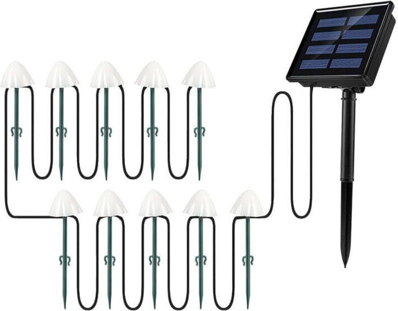 Solarleuchten Außen, 10 led Solarleuchten Außen, Solar Gartenleuchten Außen Boden Wasserdicht IP65, Solar Gartenleuchten...