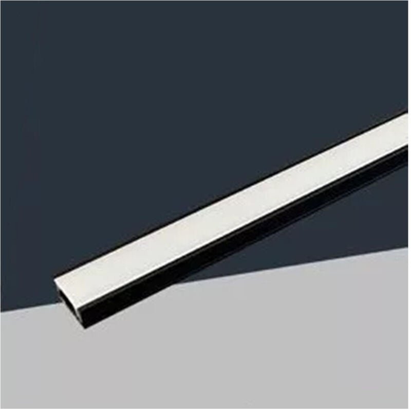 Trade Shop - 10PZ PROFILO IN ALLUMINIO PER SOFFITTO CON COPERTURA OPACA 2MT STRISCIA LED NERO AL-03N - Schwarz