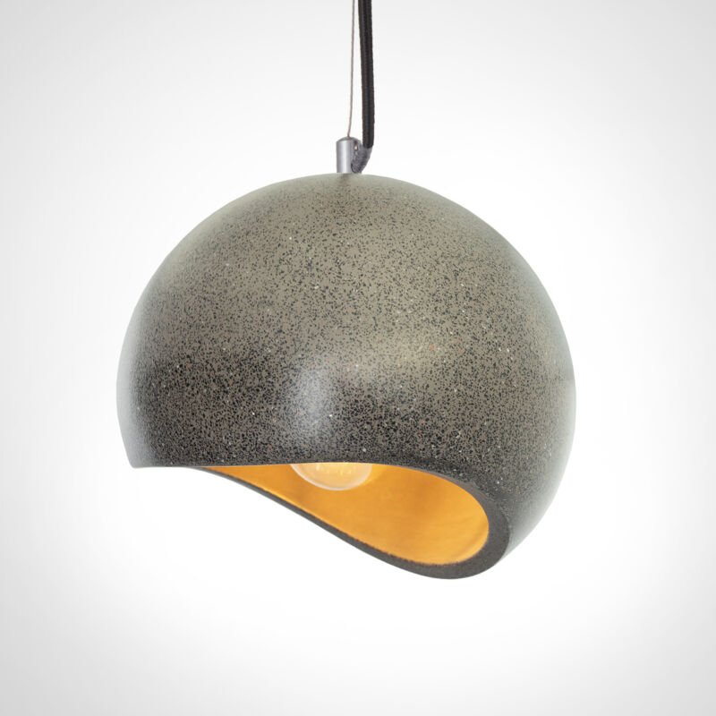 Paco Home Pendelleuchte, E27, Lampe Für Wohnzimmer Esszimmer Küche, Höhenverstellbar Beton-Sandstein-Schwarz, ohne Leuch...