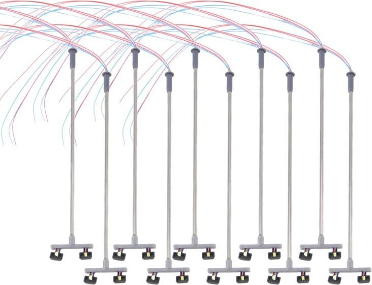 Tlily - 10Pcs 2Led Straße Lampe 1:100 Skala Licht Mini Laternenpfahl