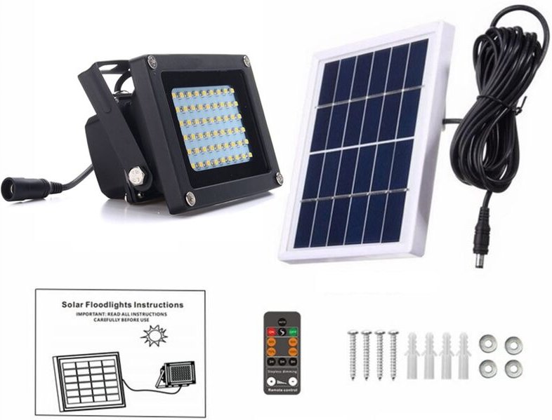 Solarlampen 54LED wasserdichte Fernbedienung Projektor Outdoor Straßenlaterne Garten Sicherheitslam