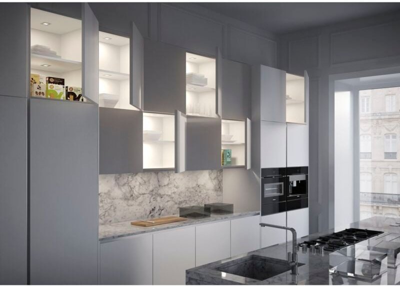 Domus Line - led Einbauleuchte Quadrum Plus d-motion, Edelstahl Effekt