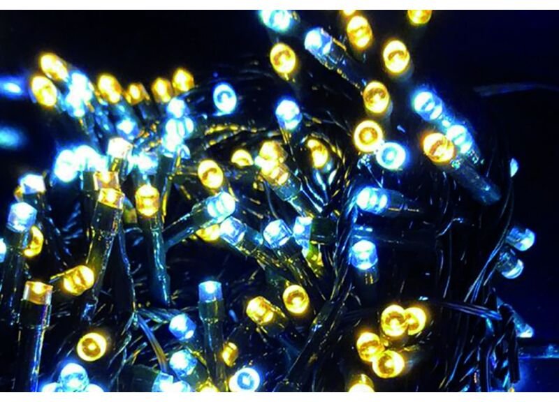 Euronatale - LED-Lampen in warmem und kaltem Weiß, 25 m mit Lichteffekten