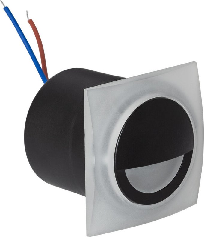 Efectoled - LED-Wandleuchte 3W Einbau Quadratisch Schwarz Occulare 2700K Warmweiß