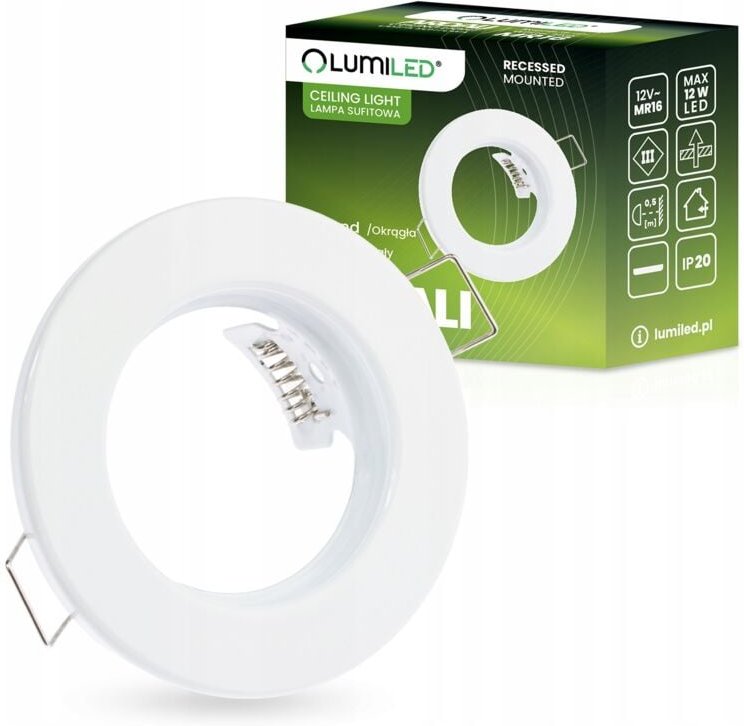 ARDALI Einbauleuchte Halogen rund, fest, weißes Blech, MR16, GU10