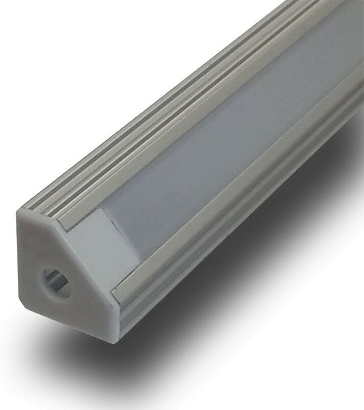 Aluminiumprofil LED-Streifen Ecke Opal 1m