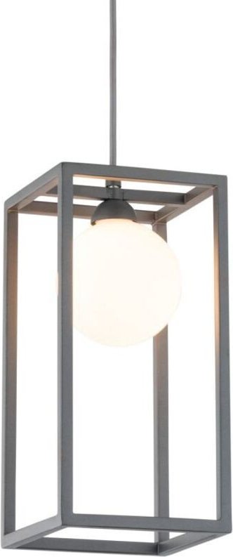 Daisy - Industrie und Retro hängender Anhänger grau 1 Licht mit Glasschirm, G9 - Italux