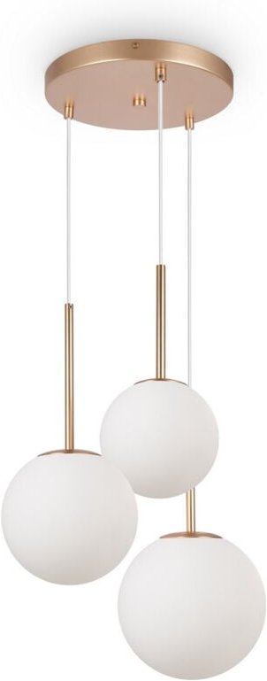 Thumbnail - Pendelleuchte Hängelampe Deckenleuchte Esszimmerlampe Metall Glas Gold d 40 cm