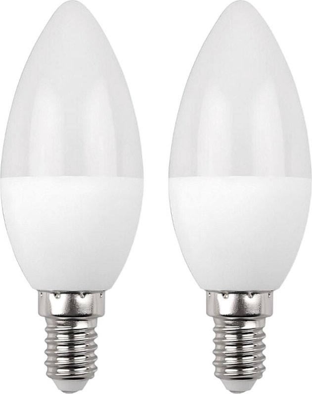 Thumbnail - 7hsevenon - Pack 2 LED-Kerzenlampen E14 6W Equi.40W 470lm 10000H 1Primer Leader