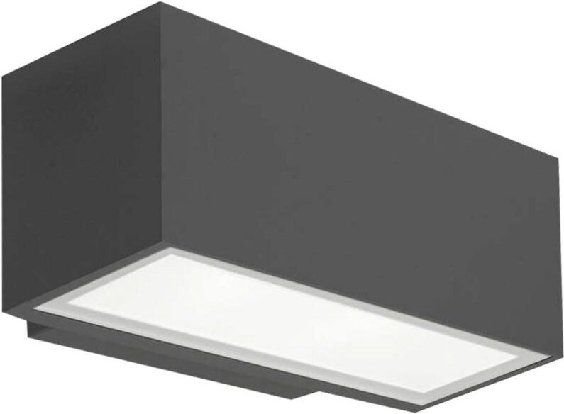 Efectoled - Leds-C4 Afrodita - Außen led Up & Down Wandleuchte Urban Grey 22cm 1955lm 4000K IP65