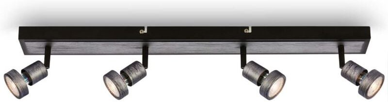 Briloner - led Deckenleuchte Deckenlampe Spot schwenkbar 4xGU10 4,9W Antik Silber