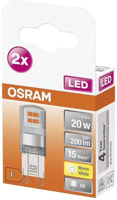 LED Stift 1,9W G9 200lm 2.700K klar