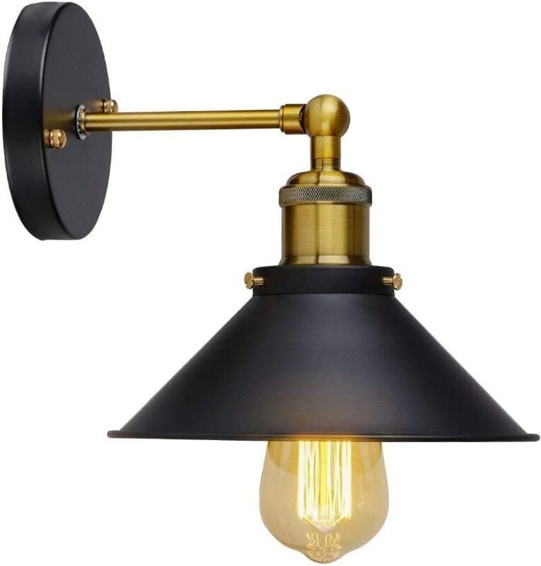 Vtizikl Rétro Applique Murale Industriel Style Réglable Finition de Laiton Vintage Applique Murale pour Decor de Maison,...