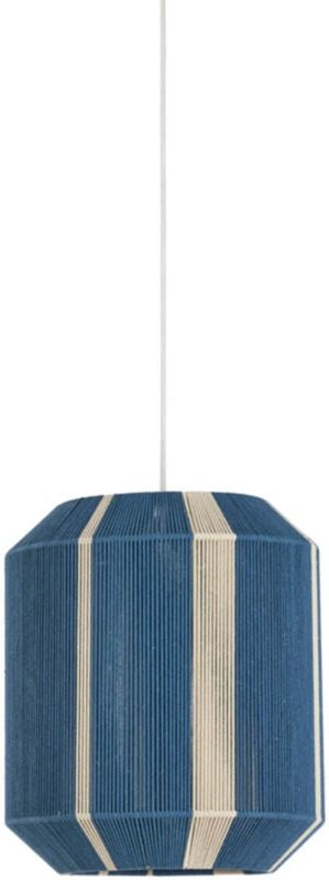 Light&living - hängeleuchte - Kozana - blau - textil - E27 -