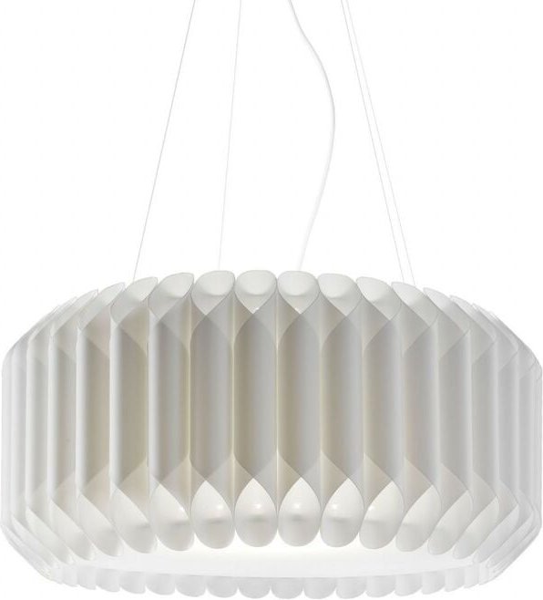 Aufhängung 5 Lichter Weiß aus verchromtem Metall Cm. 60 x 31 Std