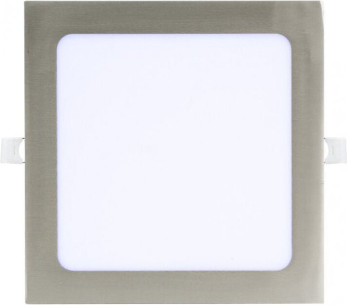 Senko - fabrilamp Downlight Basalto 24w 6500k Nickel Quadratisch 2040lm 2,5x30x30 Cm Ausschnitt 27,5x27,5 Cm