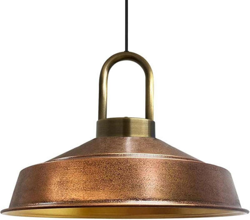 Handbemalte Industrielle Hängeleuchte aus Kupferfarbe Metall – Vintage-Kronleuchter E27 Ø41 cm für Wohnzimmer, Schlafzim...