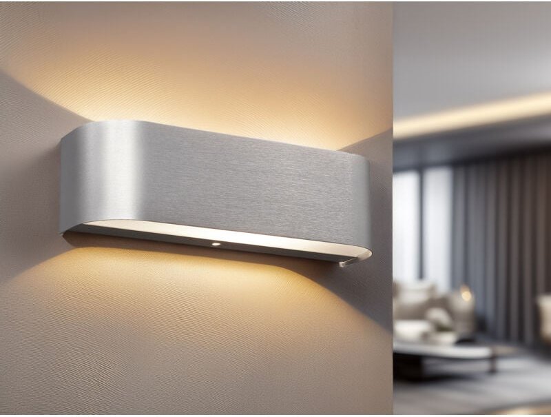 Up and Down led Innen Wandleuchte adriano in Silber, Breite 30cm