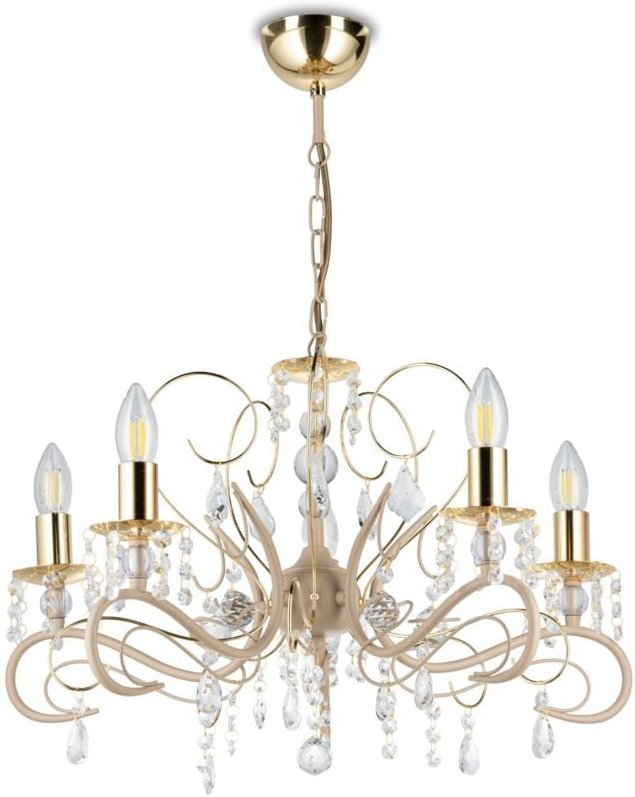 Kayen Beige Kronleuchter 5xE14 57 cm