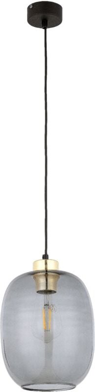 TK Delta Dome Pendelleuchte Deckenleuchte Schwarz, Graphitglas 1xE27