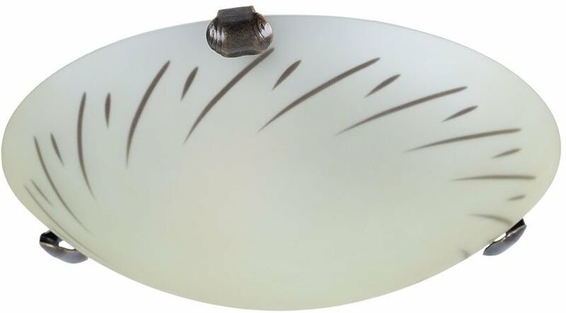 Decken Lampe Ess Zimmer Glas Leuchte rund Muster fernbedienung im Set inkl. rgb led Leuchtmittel