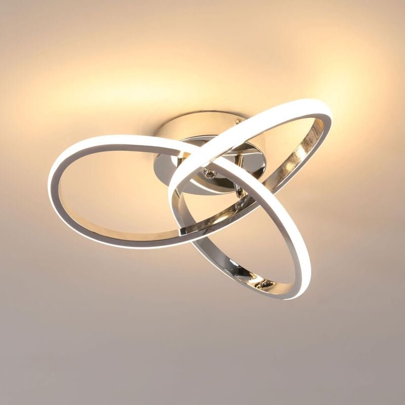 Goeco - 30 w LED-Deckenleuchte, moderne silberne Deckenleuchte für Schlafzimmer, 3375 lm, LED-Deckenleuchte für Flur, Kü...