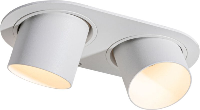 Runder Einbau-Strahler weiß GU10 50mm 2-flammig - Installa