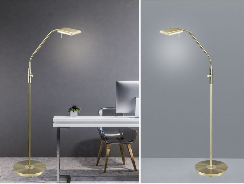 Led Stehleuchte bergamo Messing flexibel Sensordimmer - Höhe 135cm