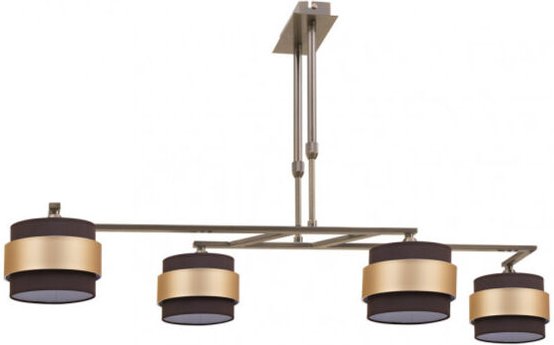 4lp bremen lampe leder/braun-gold 4xe14 regx94x34 cm