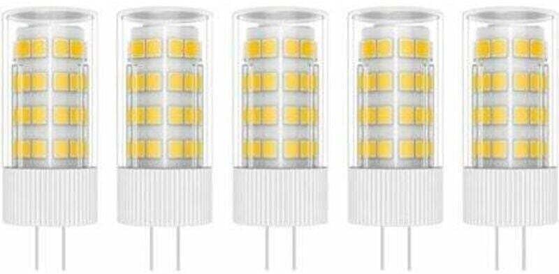 5X G4 LED Lampe 5W Birne Lampe 51 SMD 2835LEDs Warm Weiß 3000K LED Birne Entspricht 50W Halogen Lampe AC/DC 220V