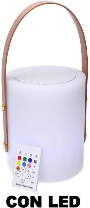 LED-Lampe aus wiederaufladbarem mehrfarbigem Kunststoff mit Musik cm20 h