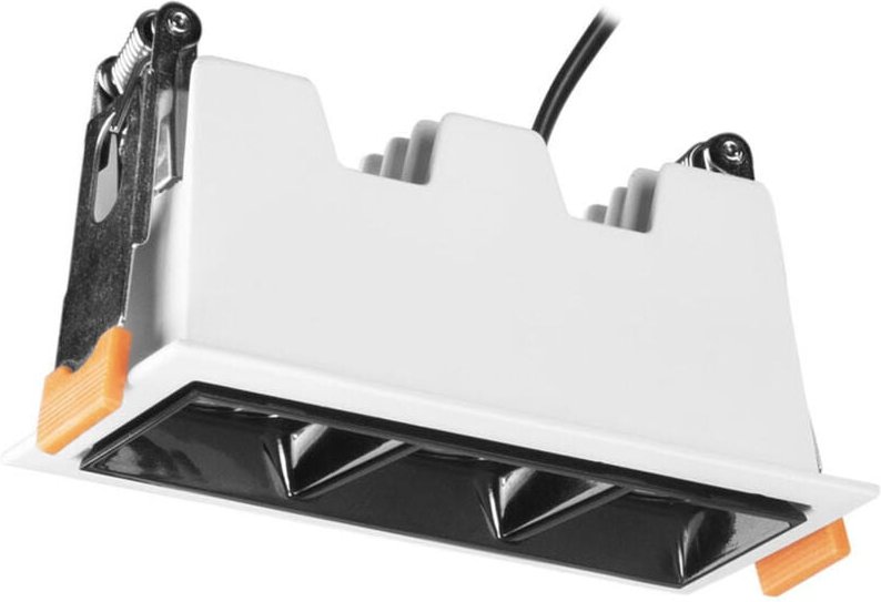 Jim - Downlight Empotrable de Techo LED Triple Rectangular Luz Cálida 3000K de Aluminio Color Blanco 94x44mm