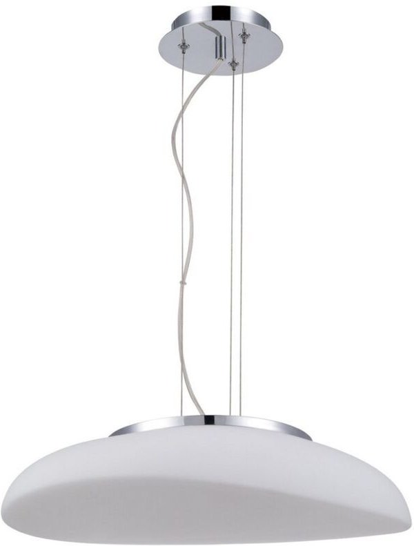 Inspired Mantra - Opal - Deckenanhänger 4 Light E27, poliertes Chrom, mattweißes Glas